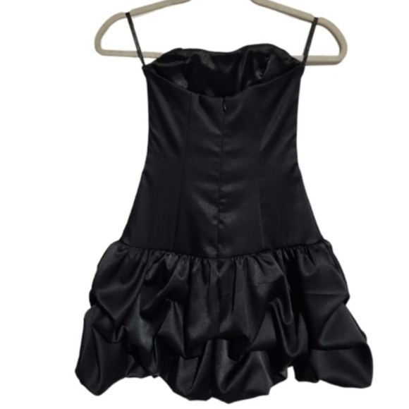 Jessica McClintock for Gunne Sax Black Strapless Prom Evening Dress 1 - Picture 3 of 8